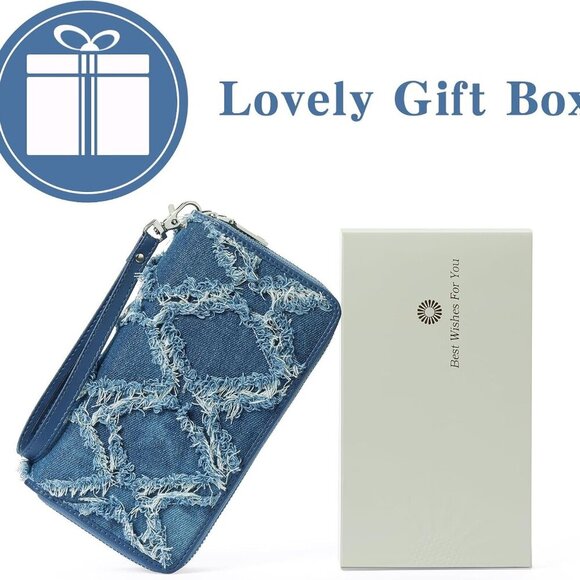 Women's Wallet Large Capacity Double Zip Ladies Card Phone Holder RFID Blocking - Picture 7 of 9